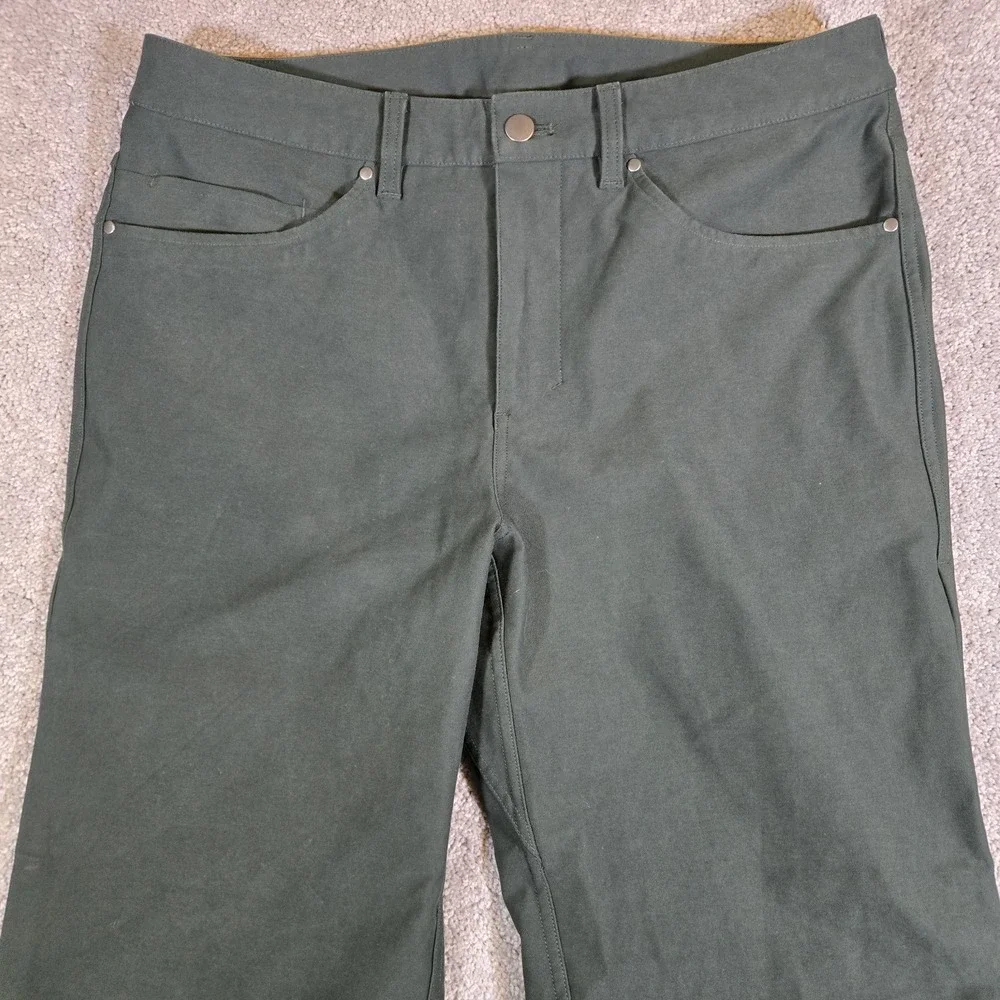 Lululemon Pants Mens 33x27‎ Dark Green ABC Classic Fit Performance Stretch Chino